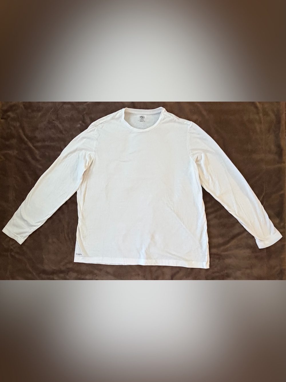 6 Shirt Bundle Athletic Works Men’s White Long-Sleeve Crew Neck Shirts